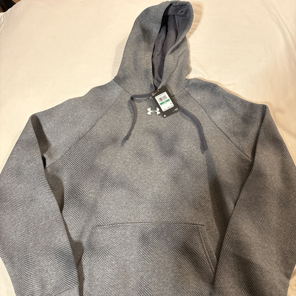 Under Armour Charcoal and Light Gray Fleece Hoodie